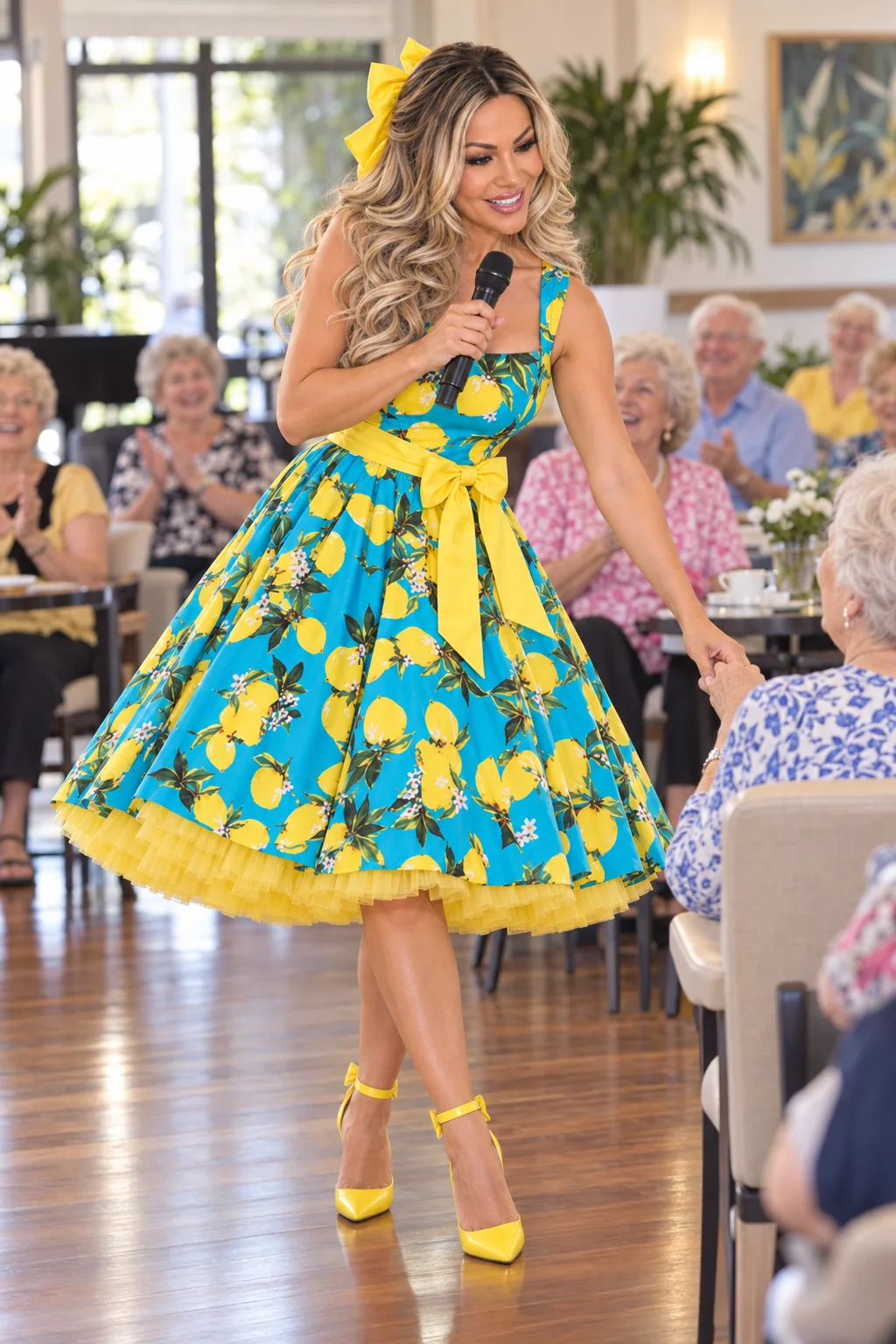 Tunney performing an interactive aged care concert in Perth